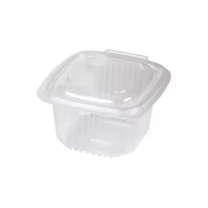 Barquette avec couvercle à charnière Ondipack PP 500cc 123x114h68mm